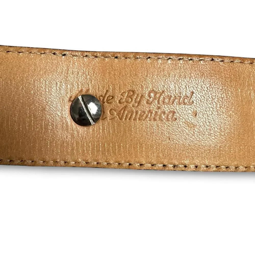 NWOT Martin Dingman Black Alligator Grain Calfskin Concho Western Belt USA Sz 40